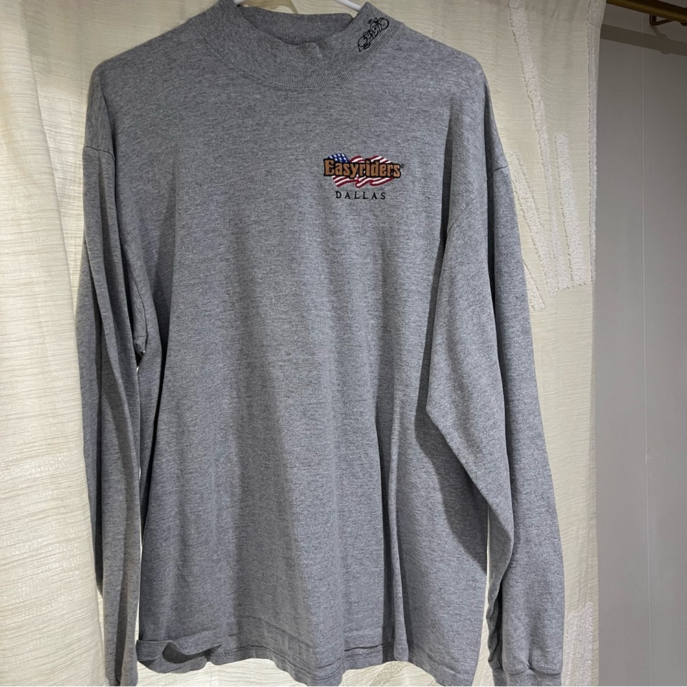 EasyRiders Dallas Motorcycle Long Sleeve Half Turtle Neck - L